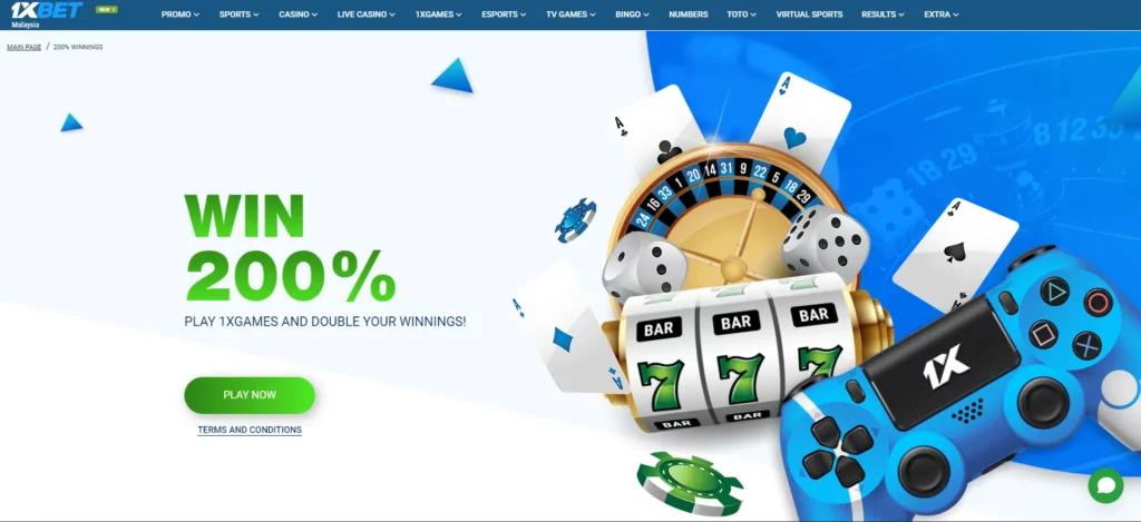 Win 200% promotion for playing Live Casino from 1xBet Singapore